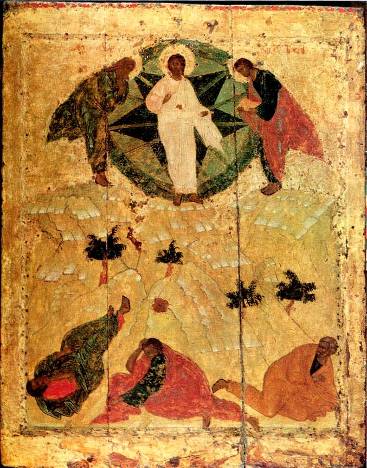 Преображение Господне. Икона. Андрей Рублев, Московская школа. 1405 год.